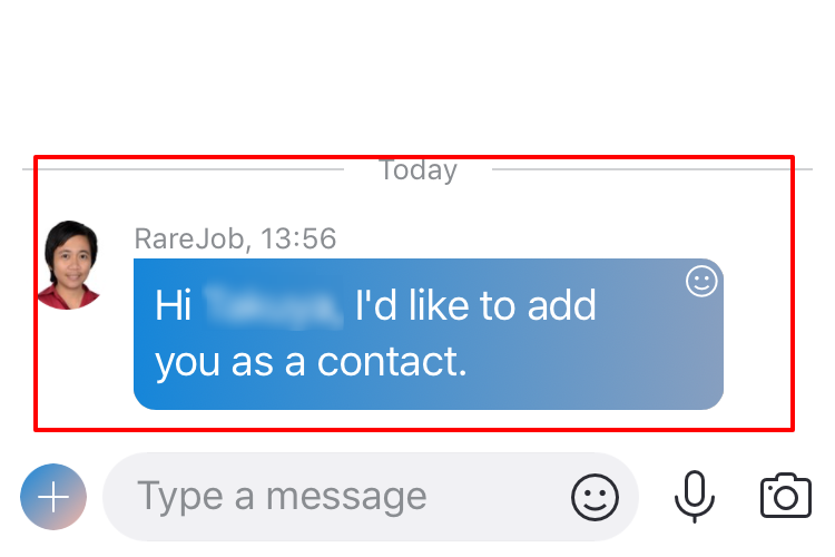 レアジョブ英会話講師がSkypeで連絡してきます